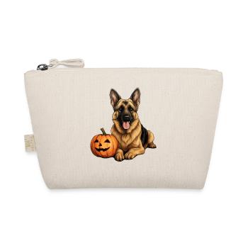 German Shepherd Pumpkin, lazy - Organic Pouch - nature - Front
