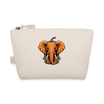 Elephant Pumpkin Lazy Halloween Party Costume - Organic Pouch - nature - Front