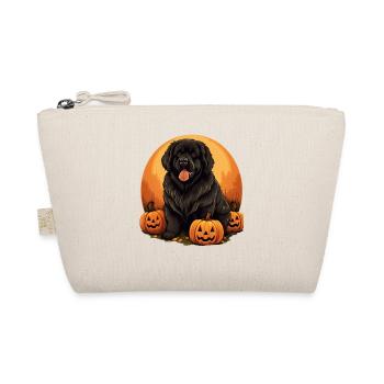 Newfoundland Dog Pumpkin Lazy Halloween Party - Organic Pouch - nature - Front