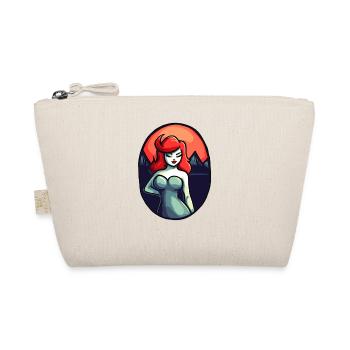 Japan's Red Sun and Lady in Sinful Pose - Organic Pouch - nature - Front
