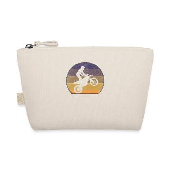 Retro Motocross Sonnenuntergang MX - Bio-Täschchen - Natur - Vorne
