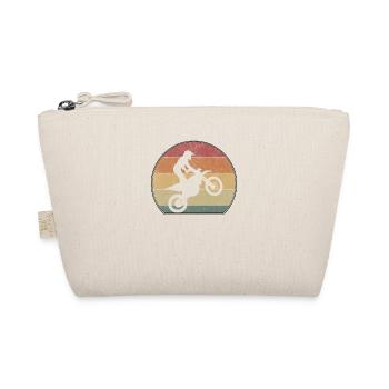 Retro Motocross Sonnenuntergang MX - Bio-Täschchen - Natur - Vorne