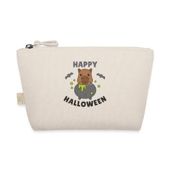 Capybara Happy Halloween Witch's Cauldron Bat - Organic Pouch - nature - Front