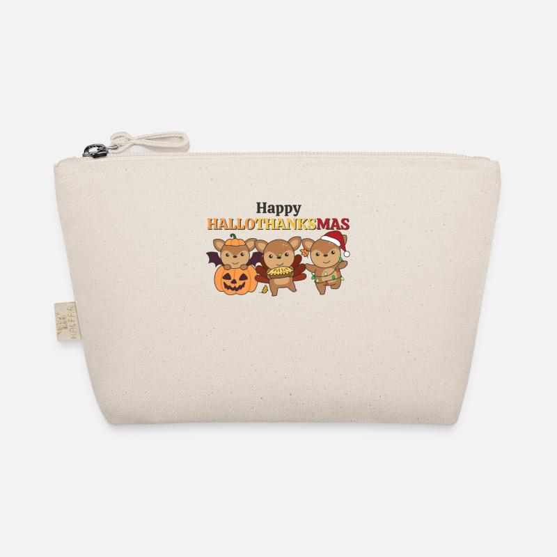Happy Hallothanksmas Deer Christmas Deer Organic Pouch