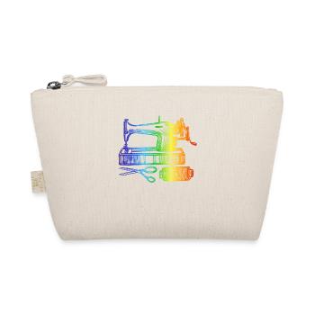 Colorful sewing machine quilter seamstress quilting seamstress - Organic Pouch - nature - Front