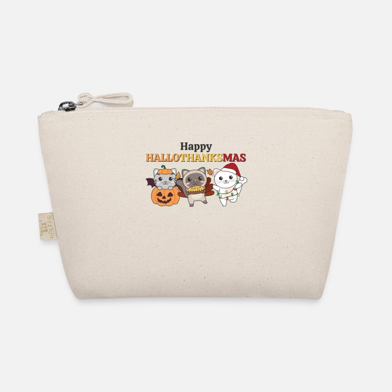 Joyeux Hallothanksmas Chat de Noël Chats Trousse biologique