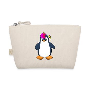 Pinguin Einhorn - Bio-Täschchen - Natur - Vorne