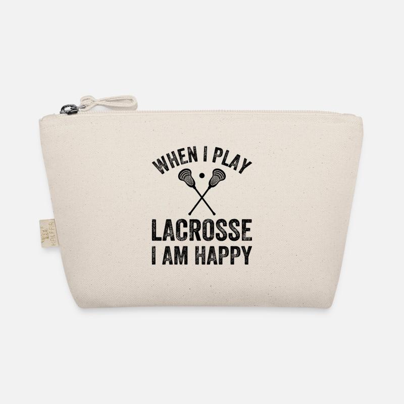 When I Play Lacrosse I Am Happy - Lacrosse Player Bio-Täschchen