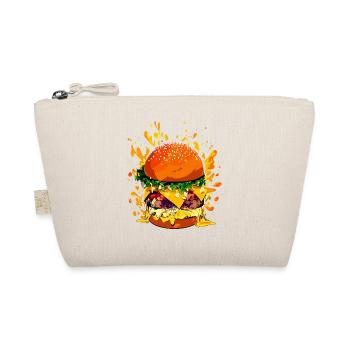 Extravagant cheeseburger with cheese splatter - Organic Pouch - nature - Front