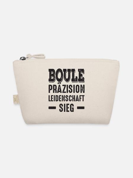 Boule Präzision Leidenschaft Sieg! Bouler Spruch - Bio-Täschchen - Natur