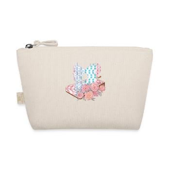 Floral Sewing Machine Flower Seamstress Hobby Seamstress - Organic Pouch - nature - Front