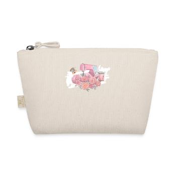 sewing machine handmade sewing hobby seamstress - Organic Pouch - nature - Front