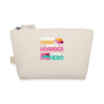 I Rescue Fabric Sewing Sewer Sewist Tailor - Organic Pouch - nature - Front