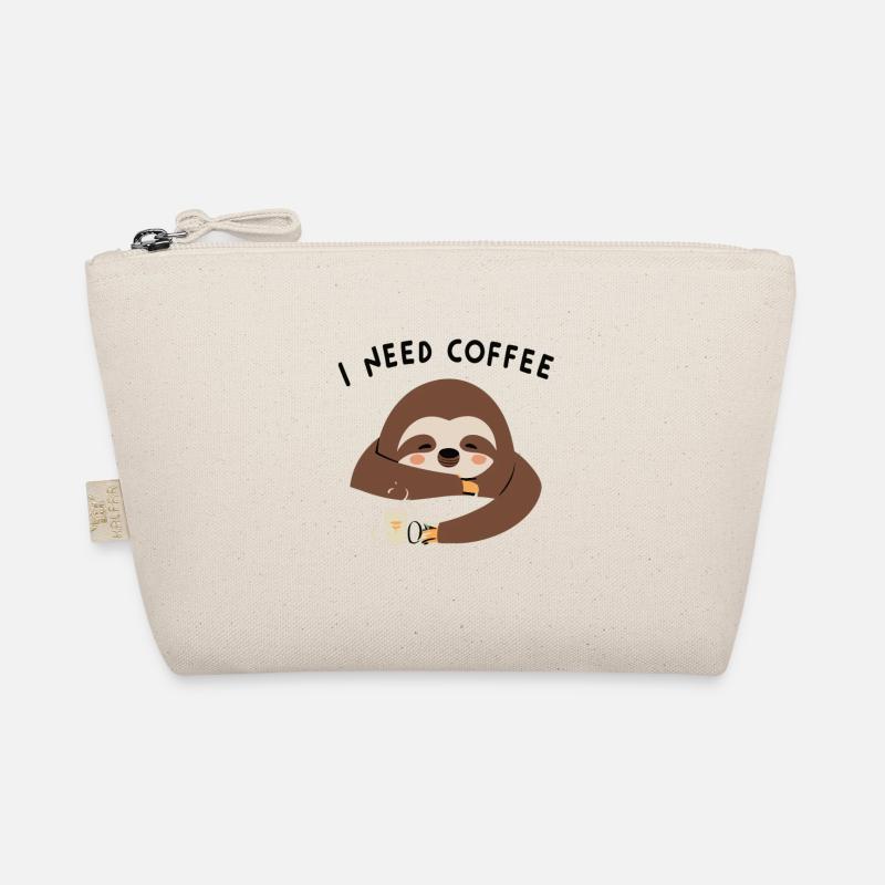 Sloth I Need Coffee Organic Pouch