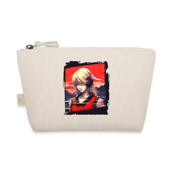 Japanese Red Sun: A Blonde Girl - Organic Pouch - nature - Front