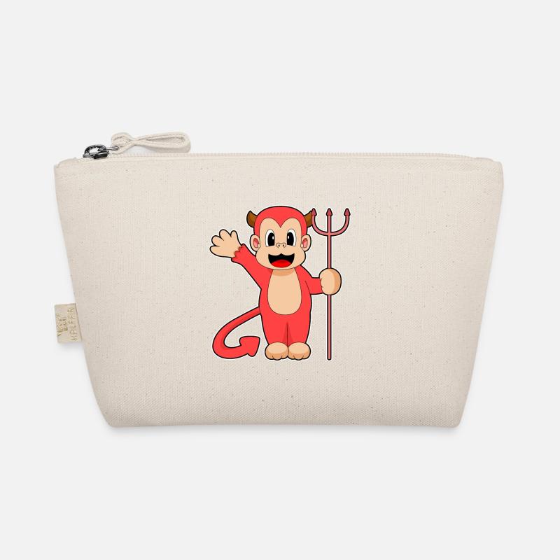 Singe Halloween Devil Trident Trousse biologique