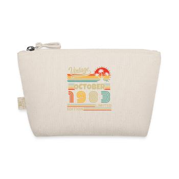 October 1983 Vintage Retro Birthday Gift - Organic Pouch - nature - Front