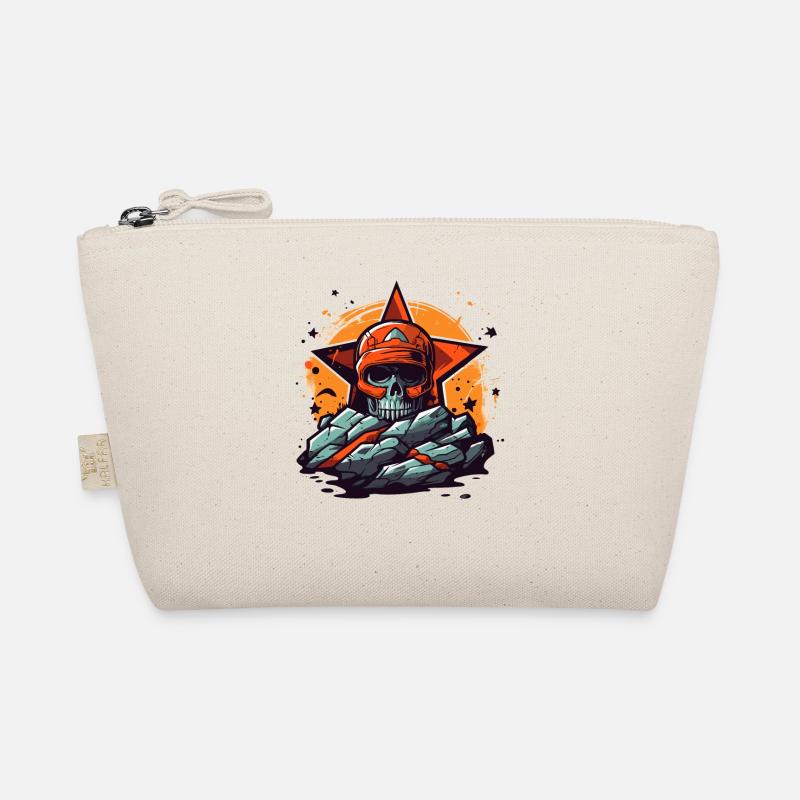 Rocks and a Star Skull Organic Pouch