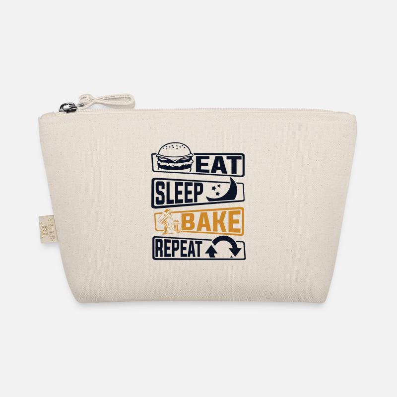 Eat Sleep Bake Repeat Hobby Baker Bakery Organic Pouch