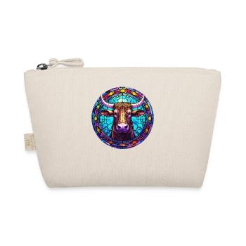 Stylish and Trendy Cow - Artistic Stained Glass Co - Organic Pouch - nature - Front