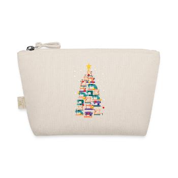 Funny Sewing Machine Christmas Tree Knitting Sew - Organic Pouch - nature - Front