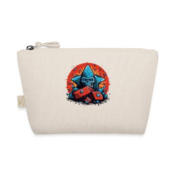 Zombie skull on the rocks - Organic Pouch - nature - Front