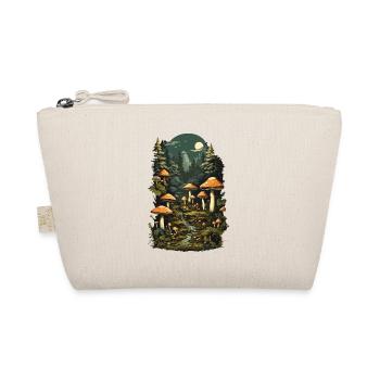 Magic mushroom night a retro mushroom picker design - Organic Pouch - nature - Front