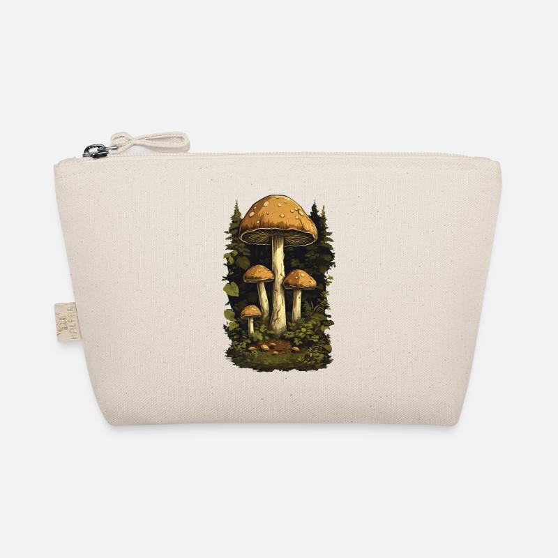 Wald Pilze Goblincore & Vintage Pilz Design - Bio-Täschchen - Natur