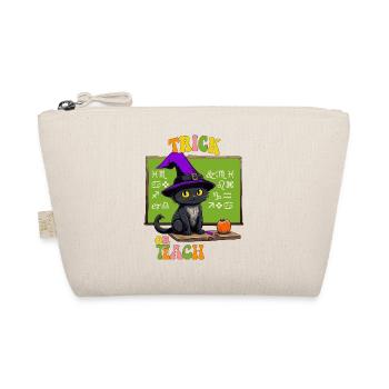 Halloween Katze Lehrerin Schule Unterricht Schüler - Bio-Täschchen - Natur - Vorne