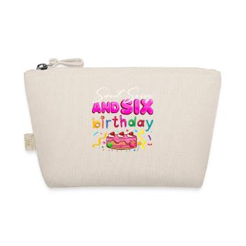 Sweet Six and Sassy Cute 6th Birthday - Trousse biologique - nature - Devant