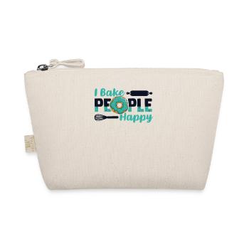 I Bake People Happy Pastry Chef Hobby Baker Bakery - Organic Pouch - nature - Front