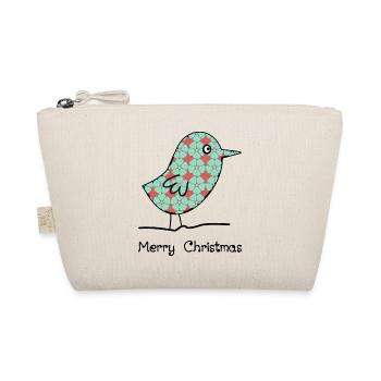 CHRISTMAS. MERRY CHRISTMAS. MERRY CHRISTMAS. NEW YEAR’S DAY - Organic Pouch - nature - Front