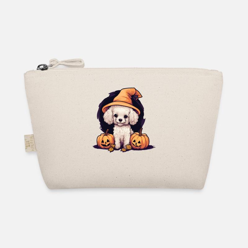 Halloween Witch Hat Pumpkin Dog Poodle Trousse biologique
