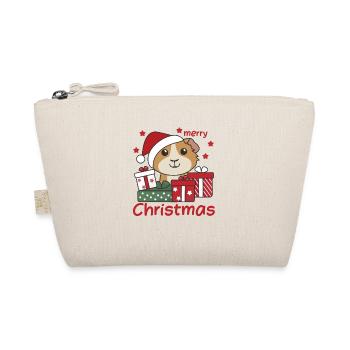 Guinea Pig Christmas Gift Winter Animals - Organic Pouch - nature - Front