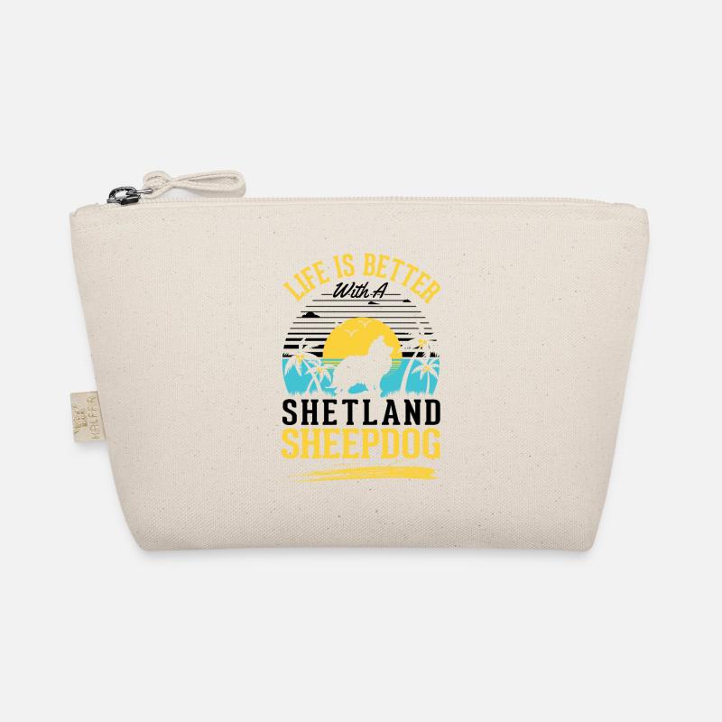 life is better with a Shetland Sheepdog Organic Pouch