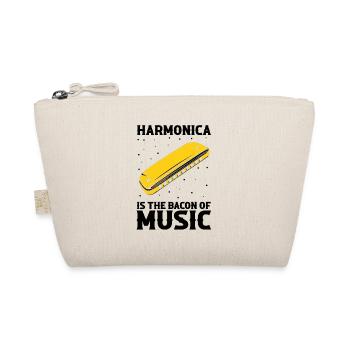 Harmonikaspieler für Munharmonika Spieler - Bio-Täschchen - Natur - Vorne