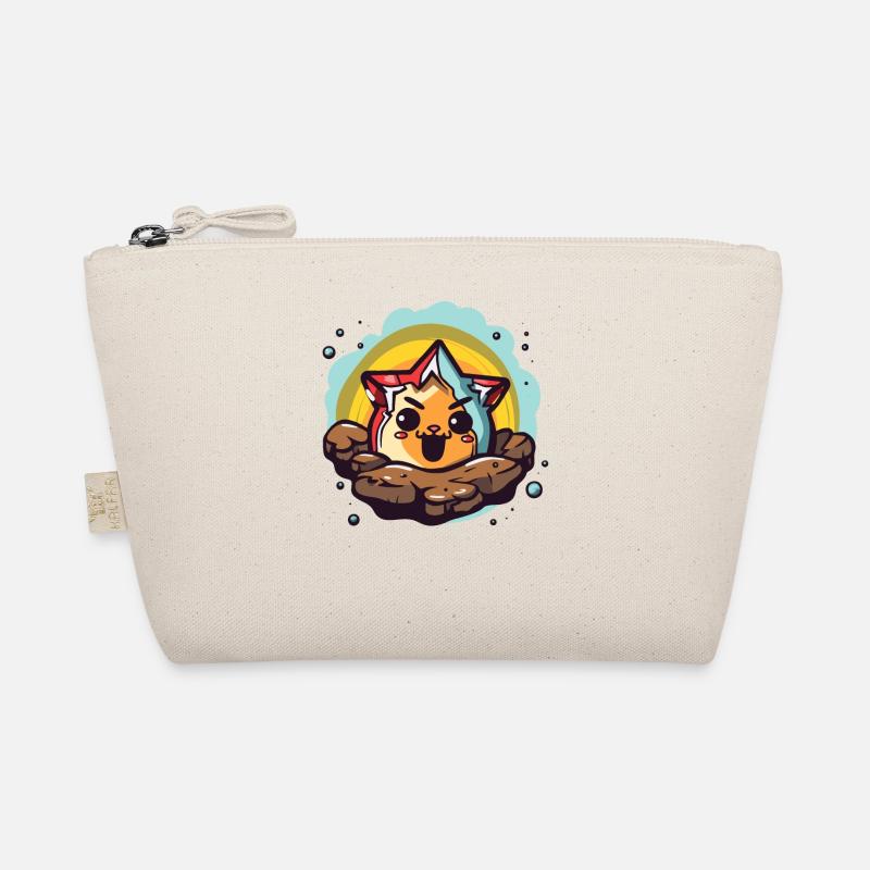 Cute cat and star Organic Pouch