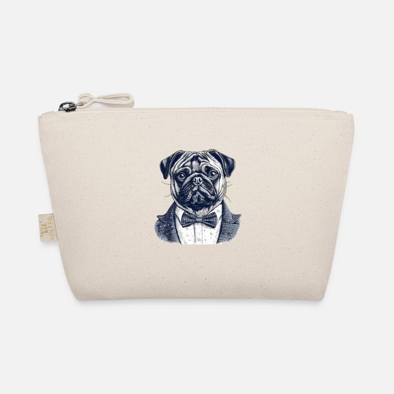 Pug in a suit Organic Pouch