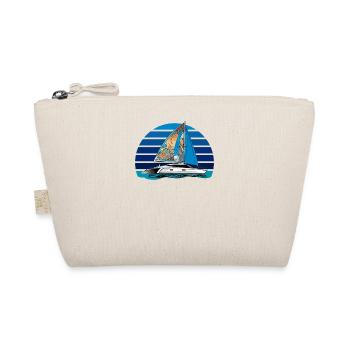 Catamaran boat sailboat sailing sailor - Organic Pouch - nature - Front