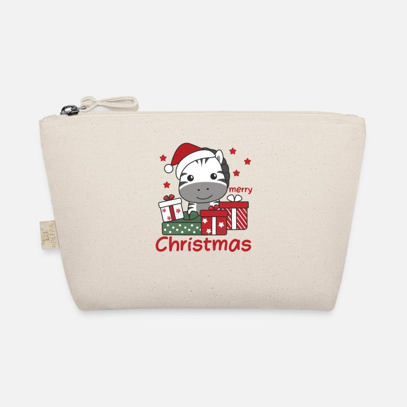 Zebra Christmas Gift Winter Animals Zebra Organic Pouch