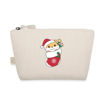 Hamster Weihnachten Schnee Winter Tiere Hamster - Bio-Täschchen - Natur - Vorne