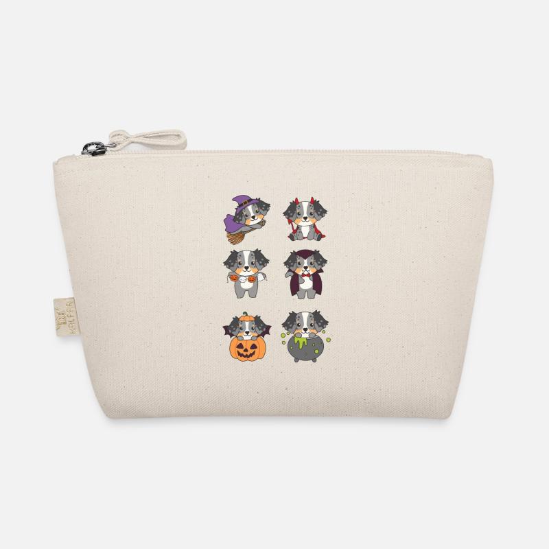 Australian Shepherd Halloween Devil Pumpkin Organic Pouch