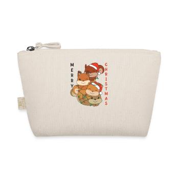 Squirrel Christmas Tree Christmas Animals - Organic Pouch - nature - Front