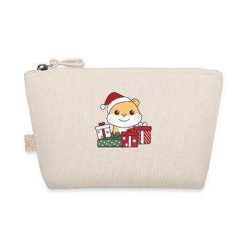 Hamster Weihnachten Geschenk Winter Tiere Hamster - Bio-Täschchen - Natur - Vorne