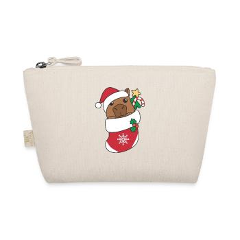 Capybara Noël Neige Hiver Animaux Capybara - Trousse biologique - nature - Devant