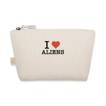 Alien Love UFO I love Aliens - Bio-Täschchen - Natur - Vorne