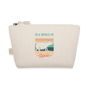 In A World Of Chaos Choose Capybara Love Capibara - Bio-Täschchen - Natur - Vorne
