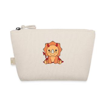 Triceratops Happy Halloween Devil Costume - Organic Pouch - nature - Front