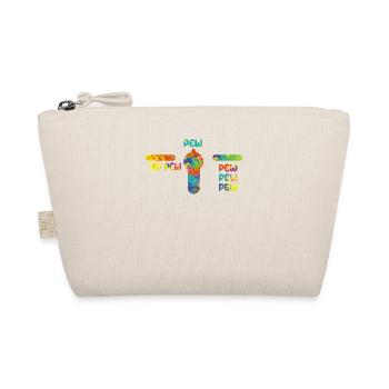 No Pew Funny Paintball Player Paintballing - Organic Pouch - nature - Front