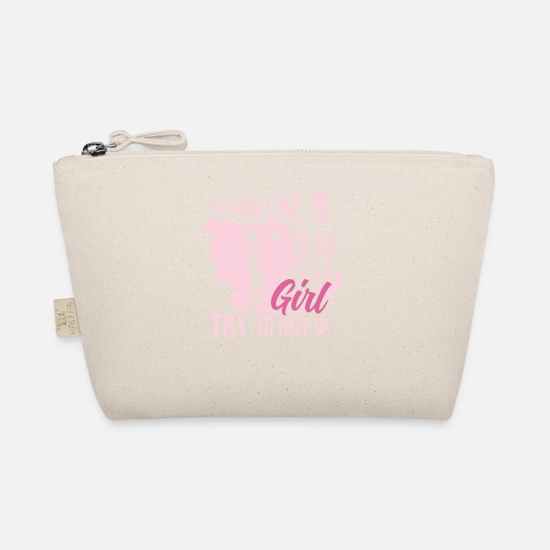 I Know I Throw Like A Girl Try To Keep Up Frisbee - Bio-Täschchen - Natur